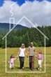 Famille dans une villa