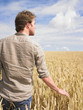 Man in wheat field