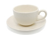 Empty cup with saucer