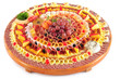 Cheese,meat and fruit display.