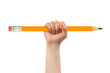 Big pencil in hand Big pencil in hand