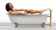 Model in Bathtub