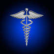 Caduceus Medical Symbol chrome
