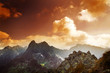 Mountains sunset landscape