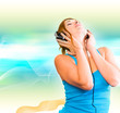 sexual woman in headphones sexual woman in headphones