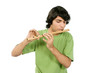 Playing with flute