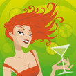 Vektor: Girl cocktail Girl cocktail