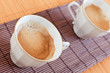 Two fresh cups of coffee