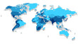 Extruded World map with countries Extruded World map with countries