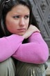 Young person in depression outdoors Young person in depression outdoors