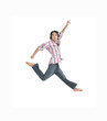teenager is jumping at white background teenager is jumping at white background