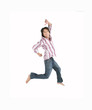 teenager is jumping at white background teenager is jumping at white background