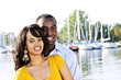 Happy couple outside