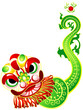 Chinese New Year card with Lion head mask