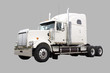 Transport truck isolated on grey