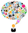 Set of icons for conversation themes