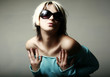 Fashion woman portrait wearing sunglasses Fashion woman portrait wearing sunglasses