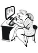 Woman in office