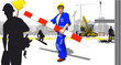 ouvriers SUR un chantier