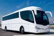 White Tour Bus