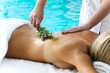 Beautiful young woman getting a spa treatment