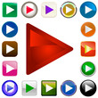 Vector play button set