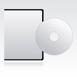 blank case cd on white. vector