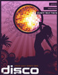Vektor: retro event flyer/poster design with glittering disco ball retro event flyer/poster design with glittering disco ball