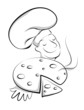 Chef with pizza