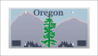 Oregon License Plate