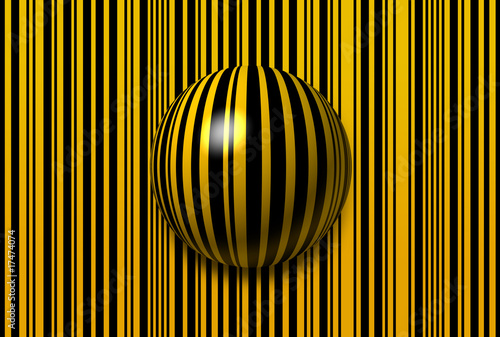 Illustration: Abstract lines and sphere Abstract lines and sphere