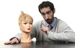 man and doll