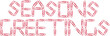 Seasons greetings red paper clips