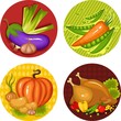 set of a thankgiving icons