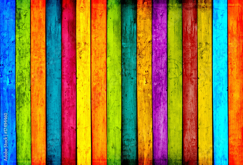 Fototapeta Colorful Wood Planks Background