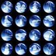 16 high-gloss winter themed buttons 16 high-gloss winter themed buttons