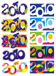 Ten New Year's backgrounds with number 2010