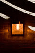 Orange light on wall