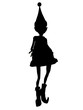 Christmas Elf Silhouette Illustration