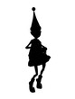 Christmas Elf Silhouette Illustration Christmas Elf Silhouette Illustration