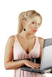 Photo: Young attractive female with notebook Young attractive female with notebook