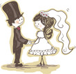 wedding couple holding hands