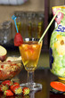 cocktail and fruits