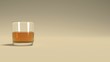 ice cubes drop on whisky