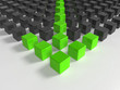 Cube and arrow - abstract Cube and arrow - abstract