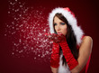 Portrait of beautiful sexy girl wearing santa claus clothes Portrait of beautiful sexy girl wearing santa claus clothes