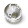 Crystal ball globe. Isolated on white with soft shadow. Crystal ball globe. Isolated on white with soft shadow.
