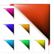 Set of colorful corner ribbons Set of colorful corner ribbons