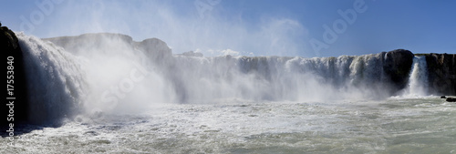 Photo: Panorama of Godafoss Waterfall Iceland Panorama of Godafoss Waterfall Iceland