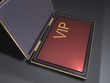 Etui schwarz offen mit Visitenkarte Etui schwarz offen mit Visitenkarte